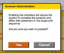 Click Yes to proceed or Cancel to cancel the change.