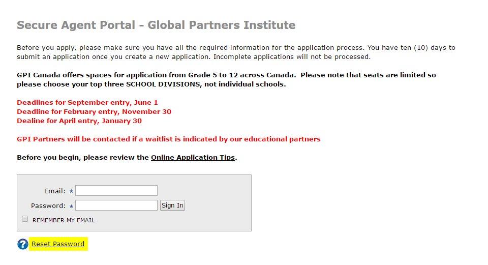 GPI Online Application Guide Before you apply, please make sure you have all the required information and