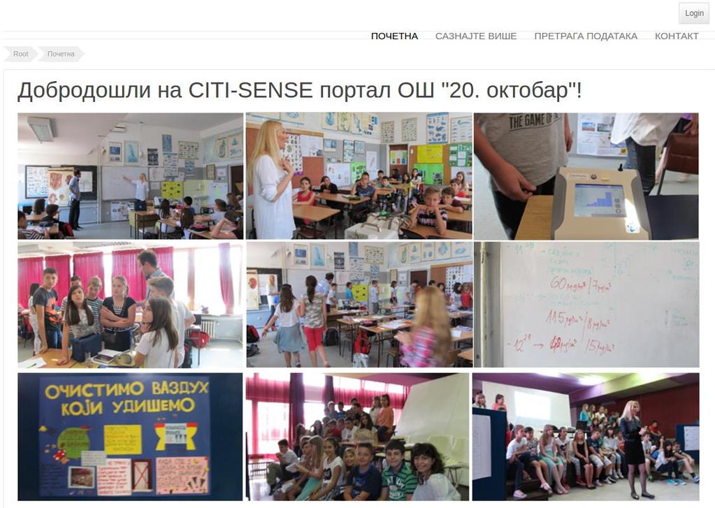 Appendix I D3.4 Part 2 In addition to basic information about air pollution and the CITI-SENSE project, the web site content was specialized depending on each school activities.
