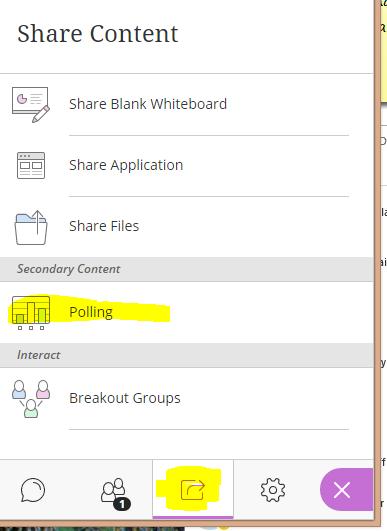 You can also select to give participants two, three, four, or five responses to choose from. 1. Open the Collaborate panel. 2.