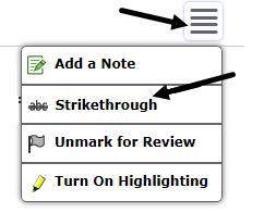 The Strikethrough tool is available for multiple