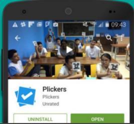 Install the Plickers mobile app, which is available for free.