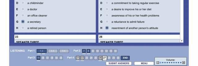 When you have answered all of the questions the SUBMIT ANSWERS button will appear at the bottom of the screen.