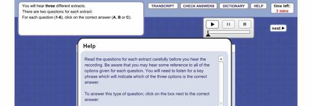 If you want help answering any of the questions in the test, click on the HELP button.
