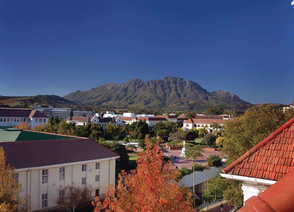 Stellenbosch, South Africa STELLENBOSCH UNIVERSITY with 6-day tour of the Garden Route All-Inclusive Program Fee with Meal Allowance $14,495 without Meal Allowance $13,795 Optional Flight Package