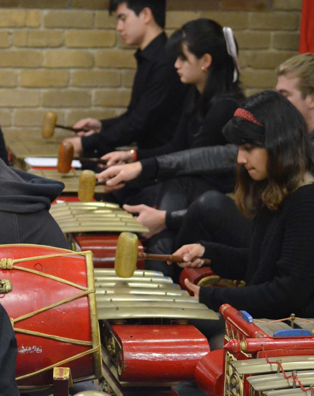 TEACHING Gamelan classes remained popular in 2015, with 39 students enrolled in first semester and 39 students enrolled in second semester.