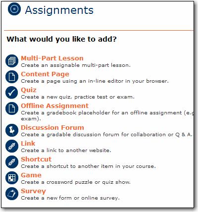 16 Adding and Assigning Your Own Course Materials You may add your own content to several different sections of the PsychPortal, including the ebook, the Course Materials area, and the Assignment