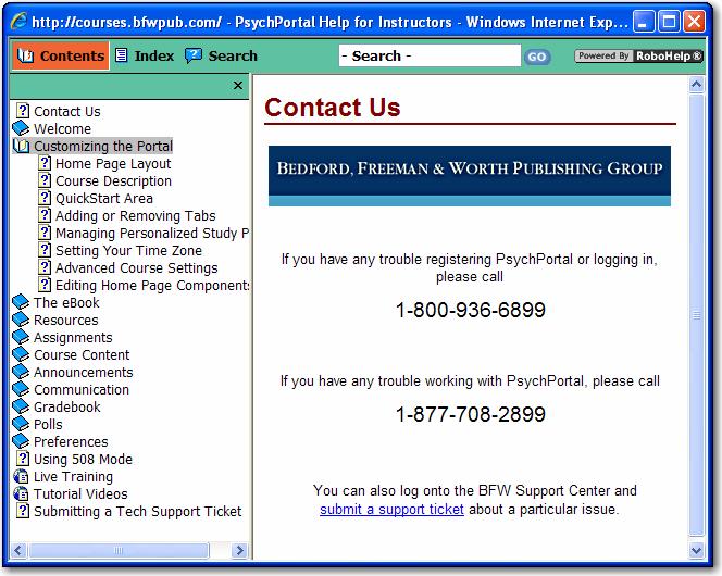 1 Overview Welcome to PsychPortal for David G. Myers Psychology, Eighth Edition. PsychPortal combines an array of instructor and student content with numerous assessment and course management tools.