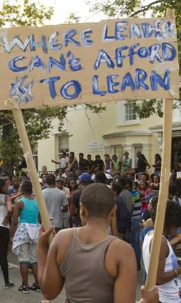 Also left out in the cold are the missing middle, those students who are too rich for NSFAS, too poor for fees as one poster during the protests testified.