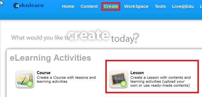 Lesson Through Lesson, teachers can package a number of lesson resources together, such as documents (notes, worksheets, etc), online resources (web pages, Youtube videos), and learning activities