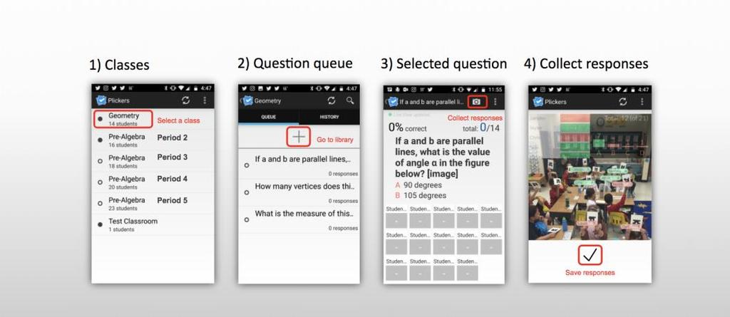 6. Click on a course tile to view Plickers card numbers that have been assigned to students.