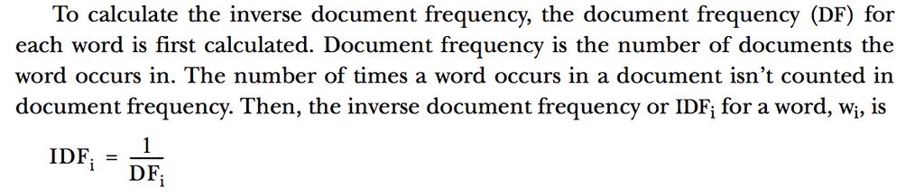 Term Frequency Inverse Document Frequency (TF-IDF) The value of word is