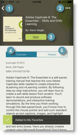 Tap the name of the chapter or section you wish to read. 4. View the Overview to read an introduction to the book.