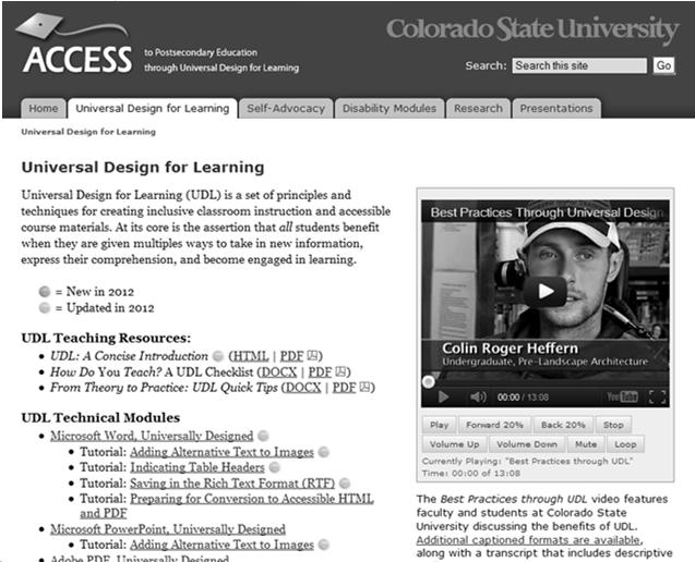 Universal Design for Learning: A framework for good teaching, a model for student success Craig Spooner Professional Development Coordinator ACCESS Project, Colorado State University Marla Roll