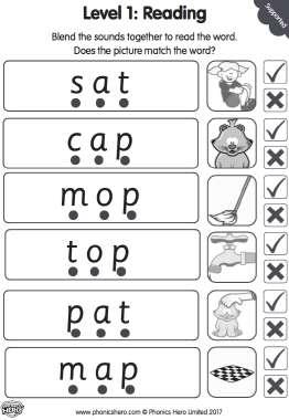 Worksheets In the Learning Library you will also find worksheets for all levels and skills to give extra practise, away from Phonics Hero.