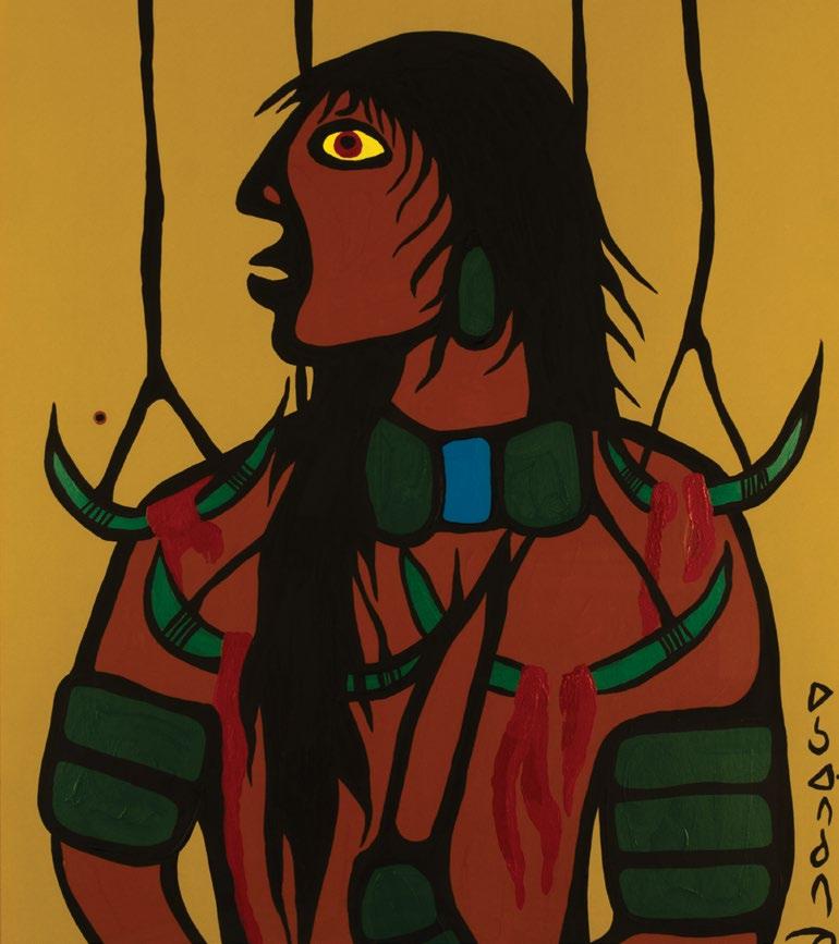 NORVAL MORRISSEAU BY ANNETTI INDERLALL Norval Morrisseau, also known as Copper Thunderbird ᐅᓵᐚᐱᐦᑯᐱᓀᐦᓯ (Ozaawaabiko-binesi), is one of the most recognized Indigenous Canadian artists.