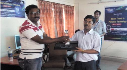 Mukul Kumar Das felicitating Prof. N. R.