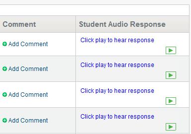 iv. You will now see a detailed score report for that particular assignment. To listen to the audio sample for a particular question, click on the play button. v.