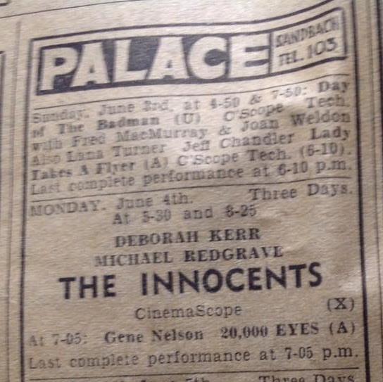 In 1966 the Palace was still showing the latest films to the people of the town.