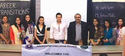 This was followed by the Fresher s Party at SMAASH Lounge, with the RED CARPET theme. A guest lecture was arranged on Economic Crisis of Greece by the department on 25 th July, 2015.