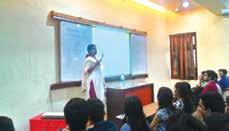 T students on 30 th July, 2015. Ms. Kavita Vispute, Java trainer, from Seed Infotech Ltd was the resource person for the session. A seminar on Career Opportunities in I.T. for F.Y.B.Sc.