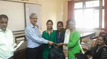 Andrew s College, Bandra, where our students won the 3 rd Prize in the Non-Working Model Category and Consolation Prize in the Poster Competition. She participated and guided the F.Y.J.C. Science students in the two-day National Conference on Energy Audit for Educational Institutions-2016 held at K.