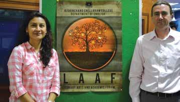 their students and took active part in organizing departmental activities that included the two-day festival Parnassus held in December, 2015 and a Guest Lecture under the aegis of LAAF, on the topic