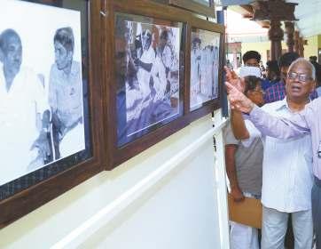 He exhibited rare photographs of 60 literary personalities in Kerala which captured e