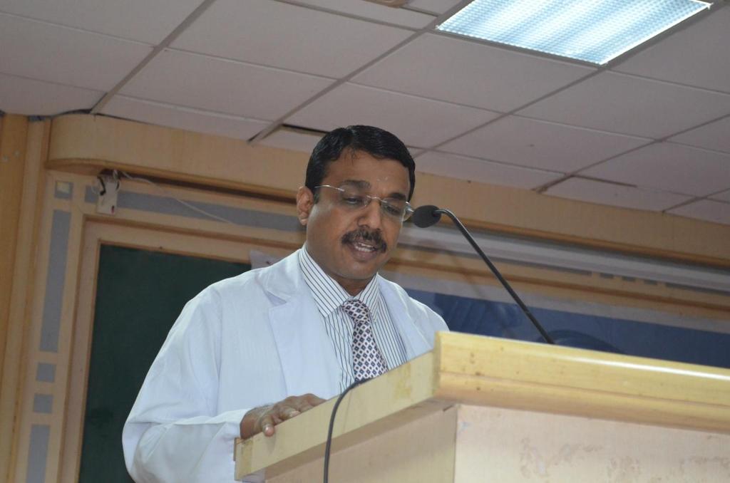 Dr.Muthubabu proposing the vote of thanks CME 2015 DEPARTMENT OF ENT UPDATE IN OTORHINOLORYNGOLOGY - 2015 The Department of ENT organized a CME programme Update in Otorhinolaryngology 2015 on 23 rd