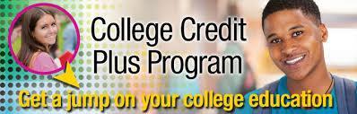 College Credit Plus Classes The College Credit Plus program (CCP) offers qualified high school students access to directly transcripted college credit.