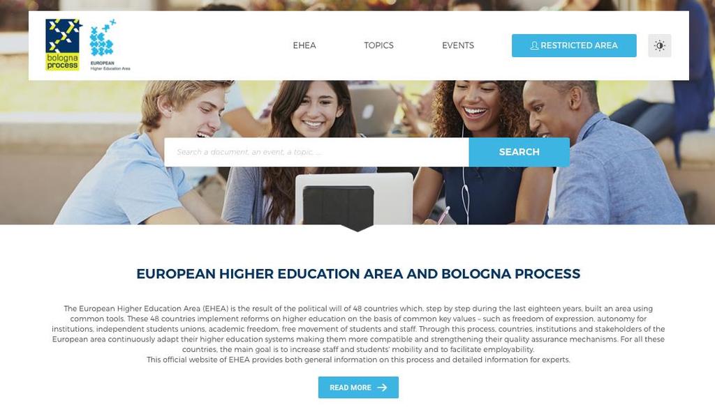 Know more Official website of the EHEA https://www.ehea.