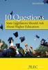 Vicki E. Murray, Ph.D. 10 Questions. State Legislators Should Ask About Higher Education