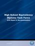 High School Equivalency Diploma Task Force Report & Recommendation