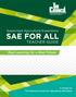 SAE FOR ALL TEACHER GUIDE. Real Learning for a Real Future. Supervised Agricultural Experience