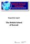 Inspection report The British School of Kuwait
