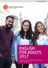 ENGLISH FOR ADULTS London, Oxford, Brighton, Manchester York & Edinburgh