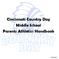 Cincinnati Country Day Middle School Parents Athletics Handbook