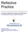 Reflective Practice. A Guide to Reflective Practice with Workbook For post graduate and post experience learners