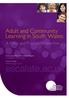 Adult and Community Learning in South Wales:
