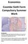 Economics Coombe Sixth Form Compulsory Summer Work