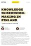 KNOWLEDGE IN DECISION- MAKING IN FINLAND