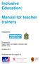 Manual for teacher trainers