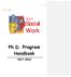 Page 1. Revised: 8/29/2017. School of Social Work. Ph.D. Program Handbook