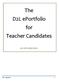 The D2L eportfolio for Teacher Candidates