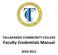 TALLAHASSEE COMMUNITY COLLEGE. Faculty Credentials Manual