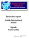Inspection report British International School