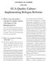 EUA Quality Culture: Implementing Bologna Reforms