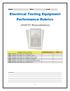 Electrical Testing Equipment Performance Rubrics