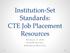 Institution-Set Standards: CTE Job Placement Resources. February 17, 2016 Danielle Pearson, Institutional Research