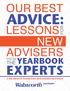 YEARBOOK EXPERTS A WALSWORTH YEARBOOKS NEW ADVISER RESOURCE